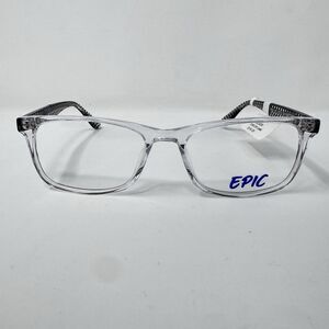 EPIC EP005 CRY Crystal Eyeglass Frames 52-16-135 Checkered Temples